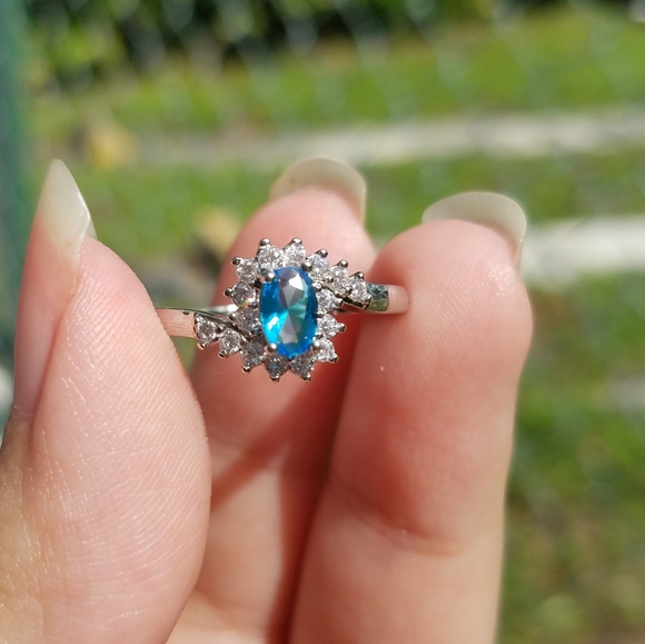 NEW! March (Aquamarine) Birthstone Silver … - Picture 9 of 10